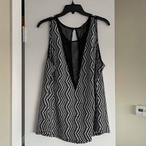FTF illusion neckline blouse